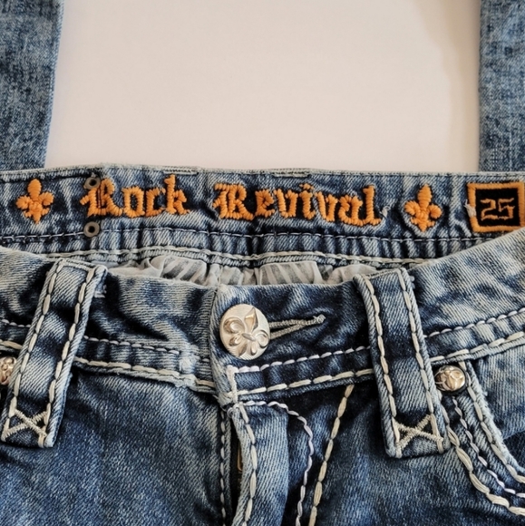 Rock Revival Indi Skinny Blue Jeans Size 25 - Picture 6 of 11